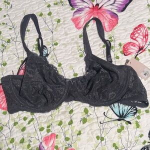 Candie's Charcoal Lace Bra